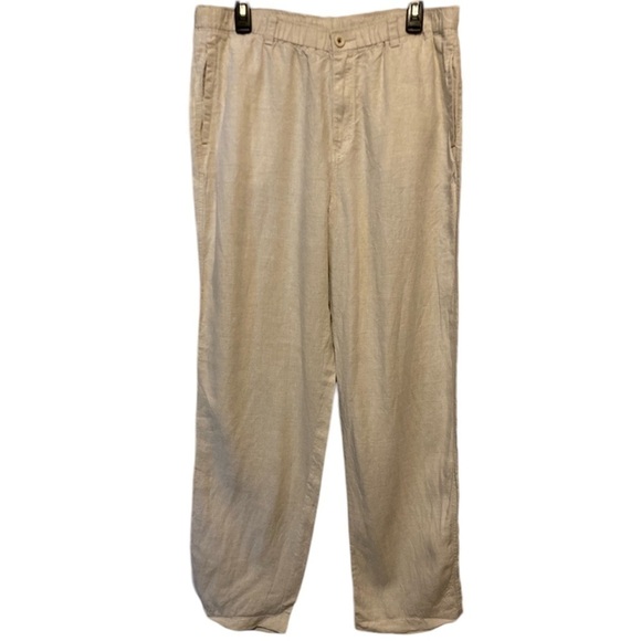 Tommy Bahama Cream Beach Coast Linen
Elastic-Waist Relaxed Pants Size 1X - Picture 2 of 9